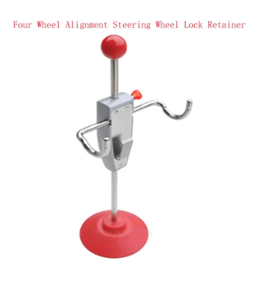 14.5 Inch Car Alignment Rack Truck Van Steering Wheel Leveling Holder Stand Tool System Red Silver