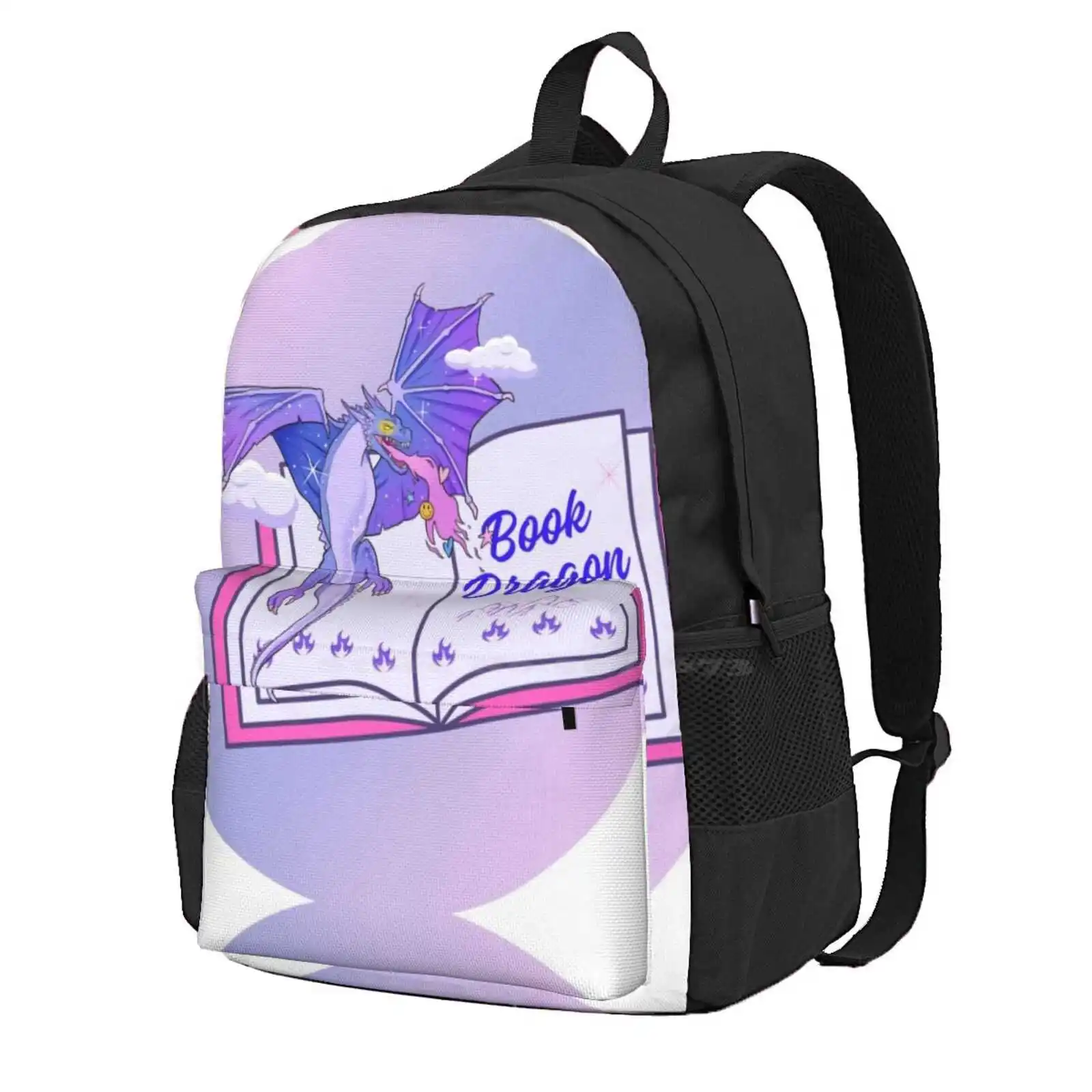 Book Dragon Hot Sale Schoolbag Backpack Fashion Bags Book Lover World Book Day Book Reading Bookworm Avid Reader Bookish For