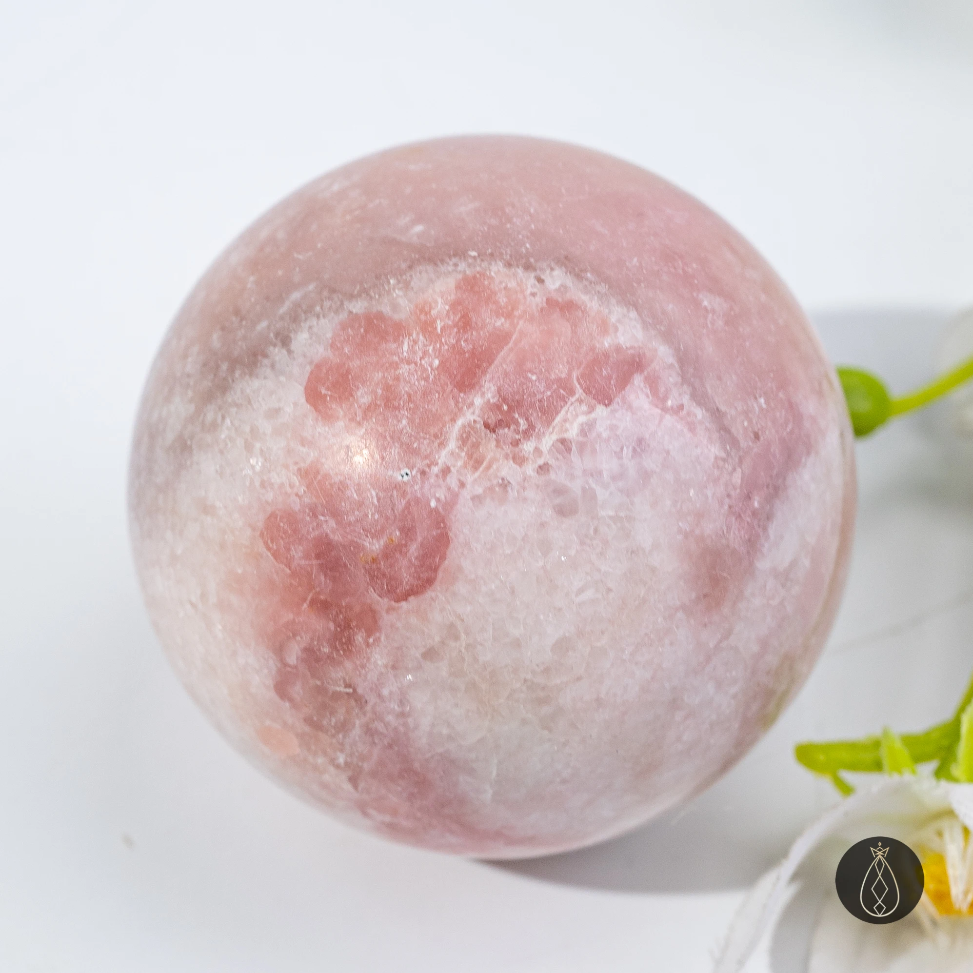 Esfera de ópalo rosa de 5–7 cm (1,96-2,75 pulgadas) |   Bola de cristal de ópalo rosa natural |   Piedra curativa |   Decoración del hogar y espiritual