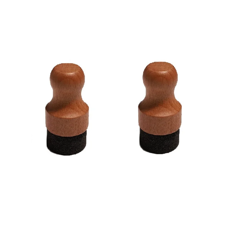 

BAAG-2 PCS Cutting Board Oil And Wax Applicator Round Wood Applicator Wood+Sponge For Wood Cutting Boards, Butcher Blocks, Cutle