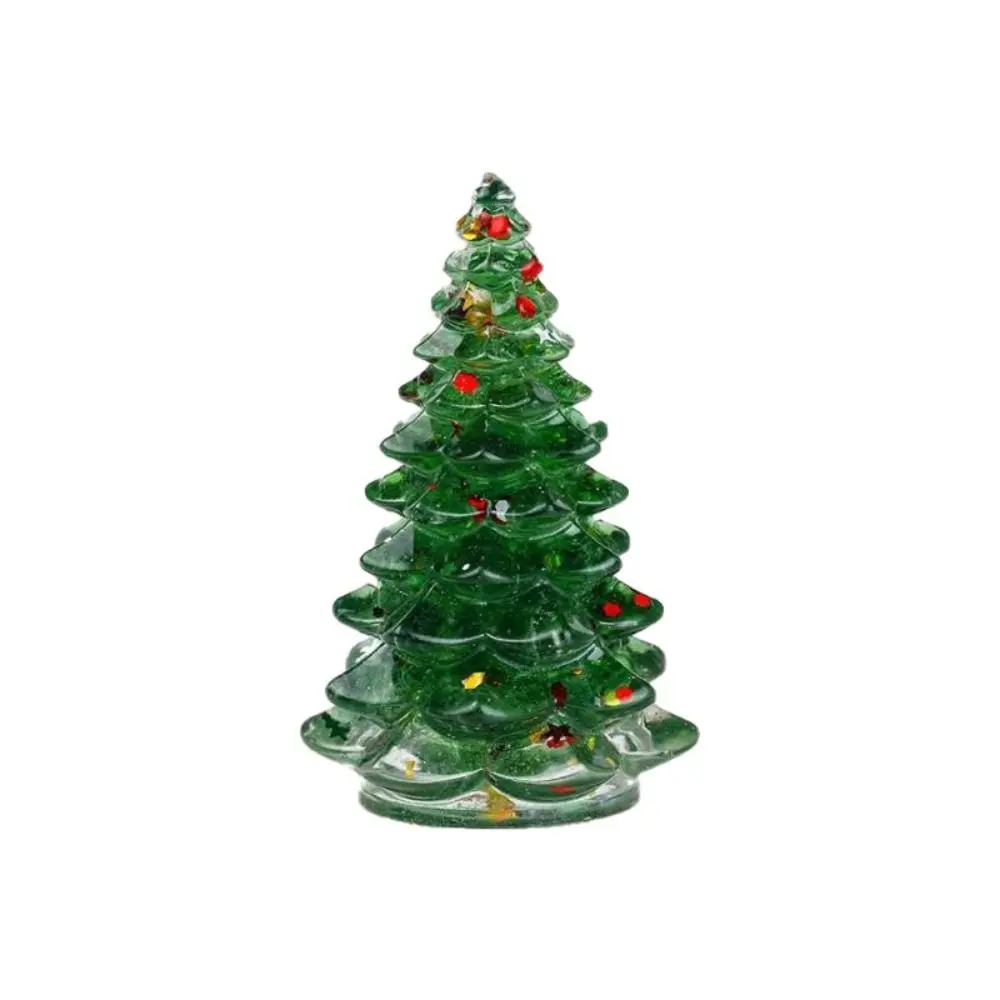 Muslimum Gum Dripping albero di natale resina fatta a mano in resina albero di natale Mini decorazioni natalizie da tavolo natale