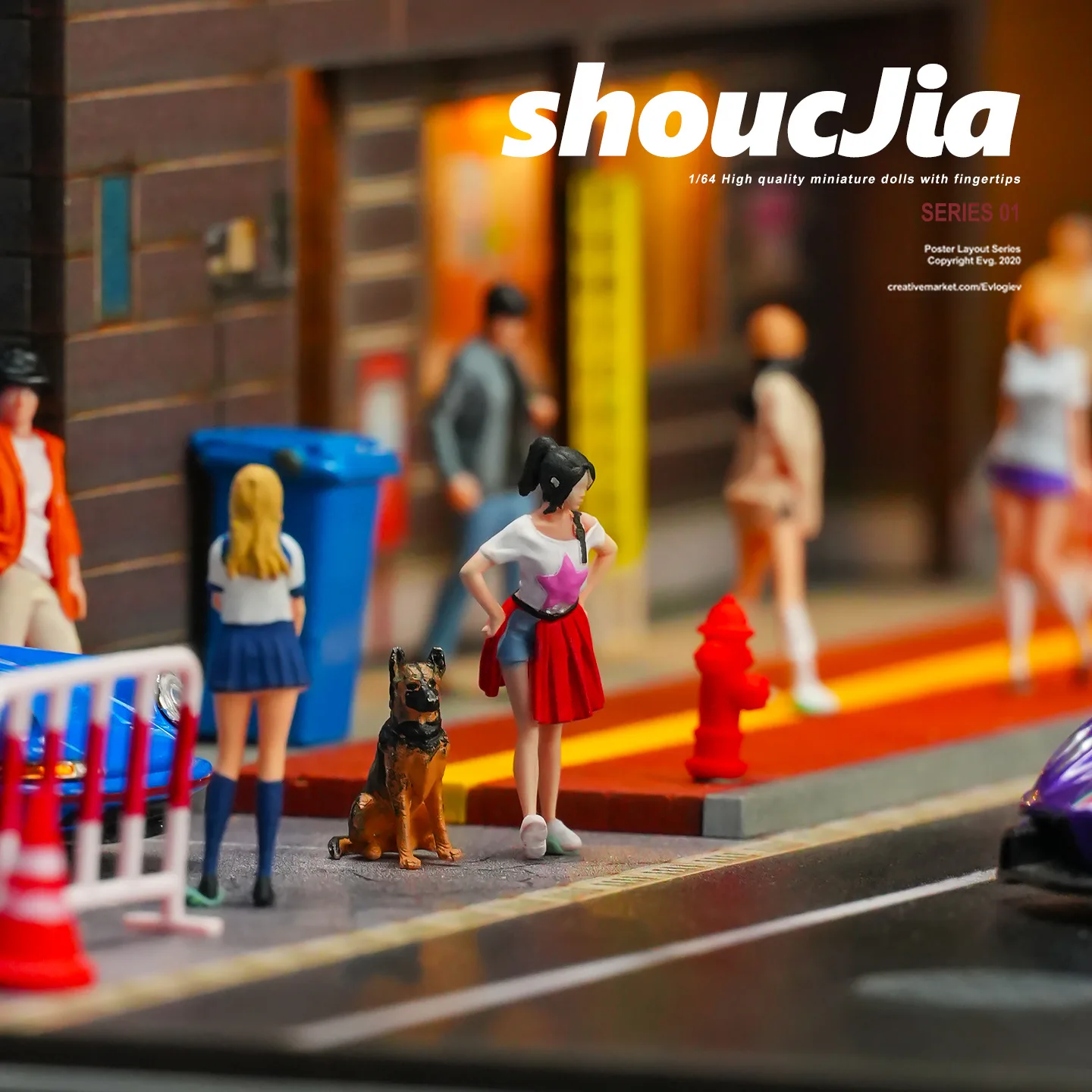 Internet Celebrity Girl Resin Figure Colored Finished Display Piece Microscopic Photography Small Prop Three-dimensional
