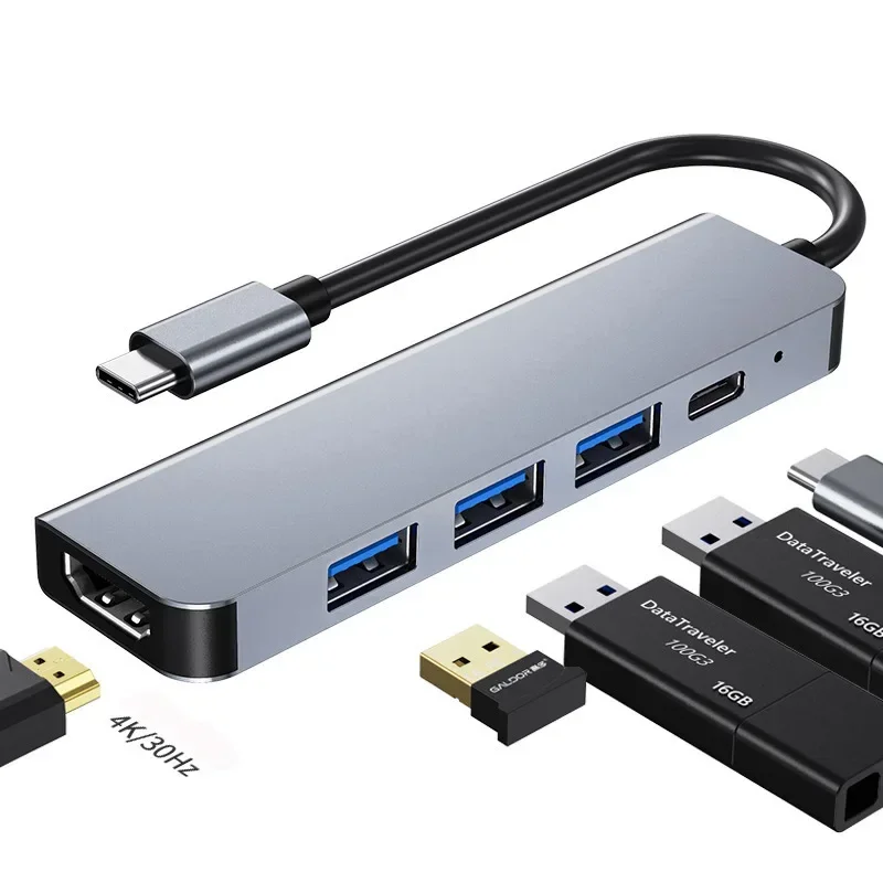 

Type C Laptop Docking Station USB C Dock HDMI-compatible VGA USB Hub Adapter For MacBook HP Dell XPS Lenovo ThinkPad Asus