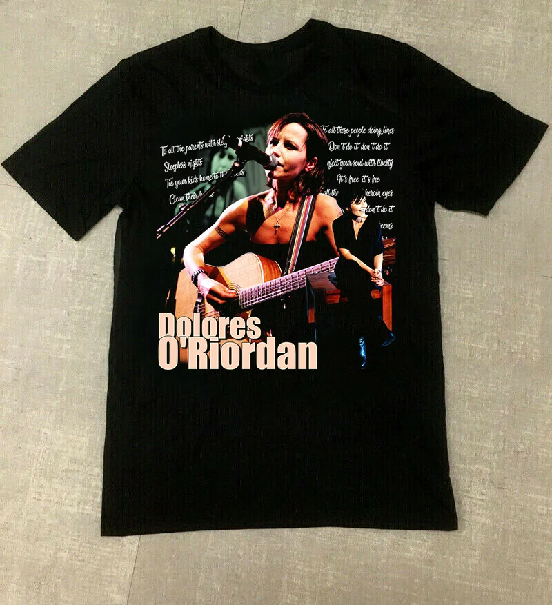 

Dolores O'Riordan The Cranberries Poster Short Sleeve Unisex T-Shirt All Size