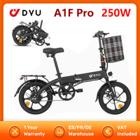 DYU A1F Pro Electric Bike 250W Folding Electric Bicycle 36V 7.5AH Lithium Battery Max Speed 25km/h 16 Inch Mini Assist Ebike