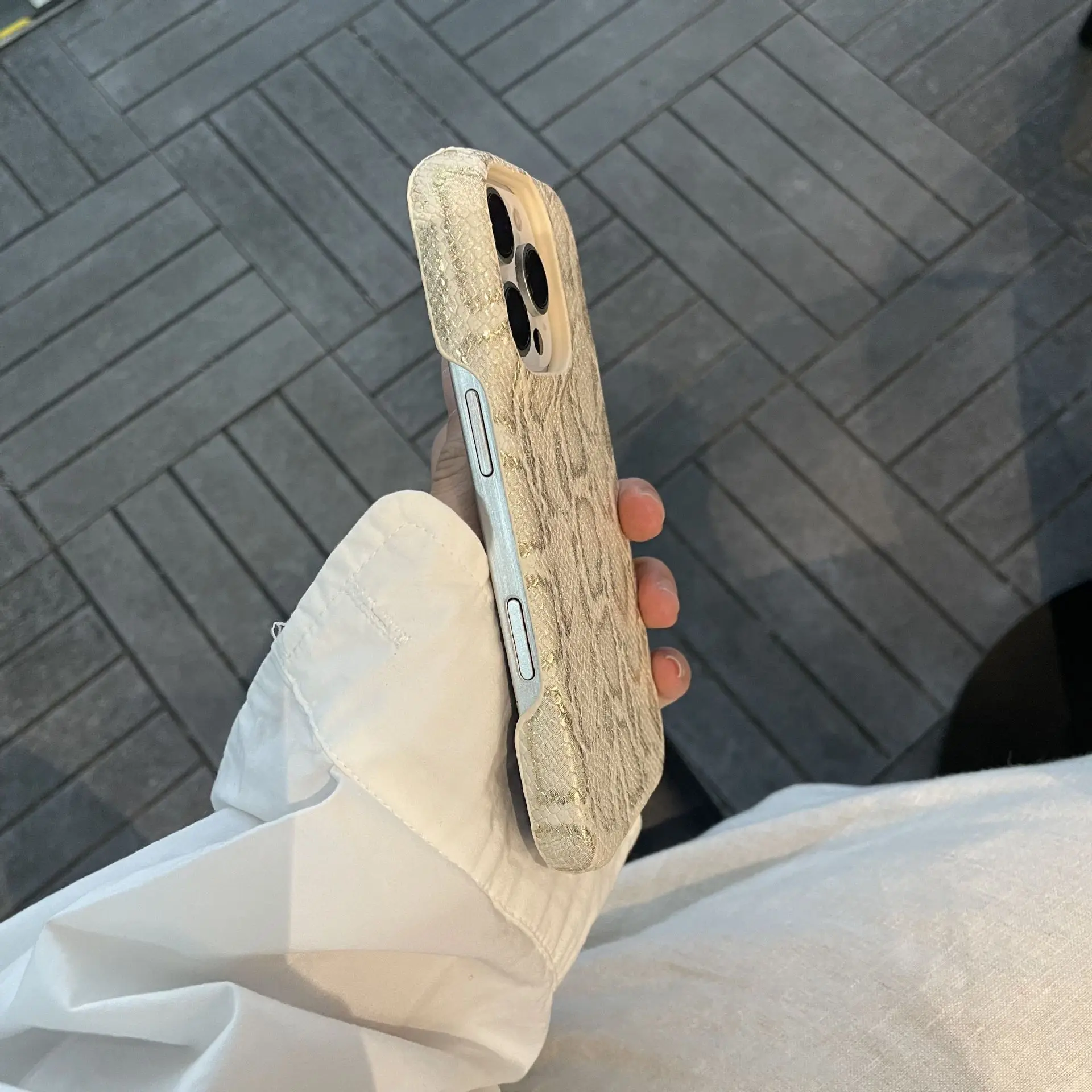 نمط جديد من جلد الثعبان الثعبان مناسب لهاتف آيفون 17 برو ماكس جراب هاتف 16 برو فلاش مسحوق 15 نصف حزمة 14 13 غطاء حماية