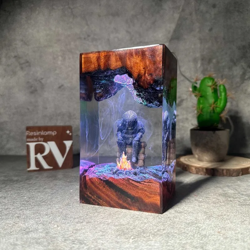 البلاستيك الراتنج مصابيح أرضية النفوس المظلمة ثلاثية الأبعاد نموذج البصل فارس ضوء الليل شخصية كاتارينا لعبة هدية LED إضاءة للطاولات الإنارة #6