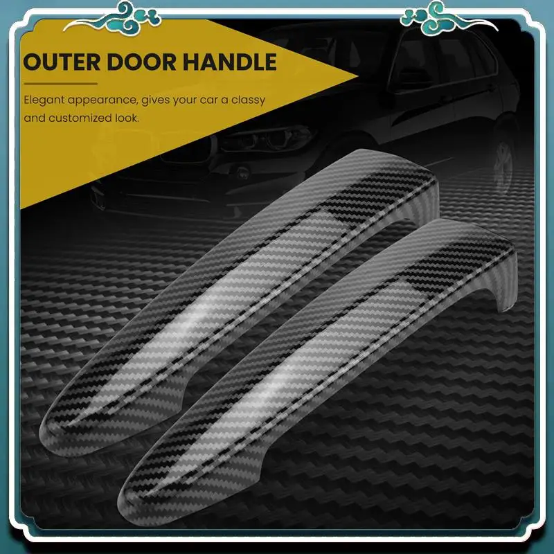 

ABTU-Carbon Fiber Outside Exterior Door Handle Cover For-BMW 1 2 3 4 Series E87 E90 E91 E92 E93 F30 X1 X2 X3 X4 X5 X6 LHD