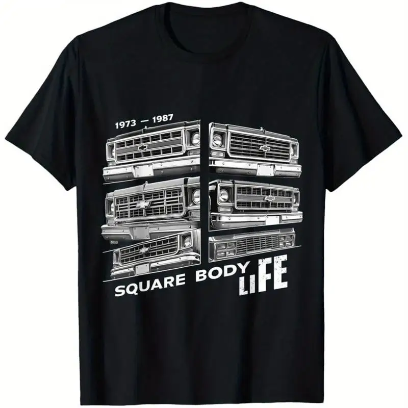Men's Vintage 1973 1987 Square Body Truck T Shirt LIFE D ò