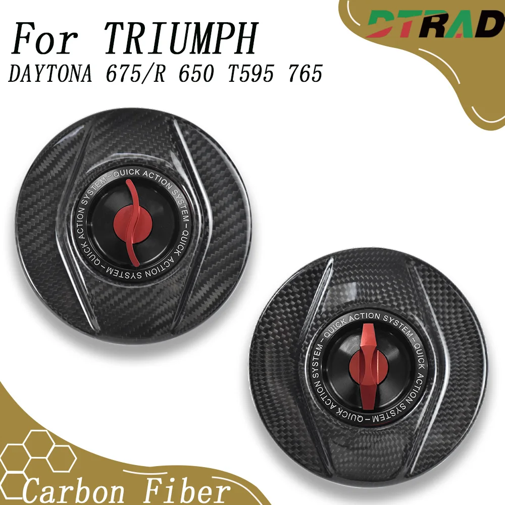 

Carbon Fiber Quick Action Fuel Tank Cap For TRIUMPH DAYTONA 675/R 650 T595 765 Moto2 Motorcycle Key Locking System Gas Oil Caps