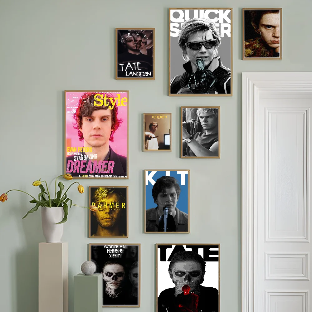 E-Evan P-Peters A-Actor DIY Sticky Poster Waterproof Paper Sticker Coffee House Bar Stickers Wall Painting