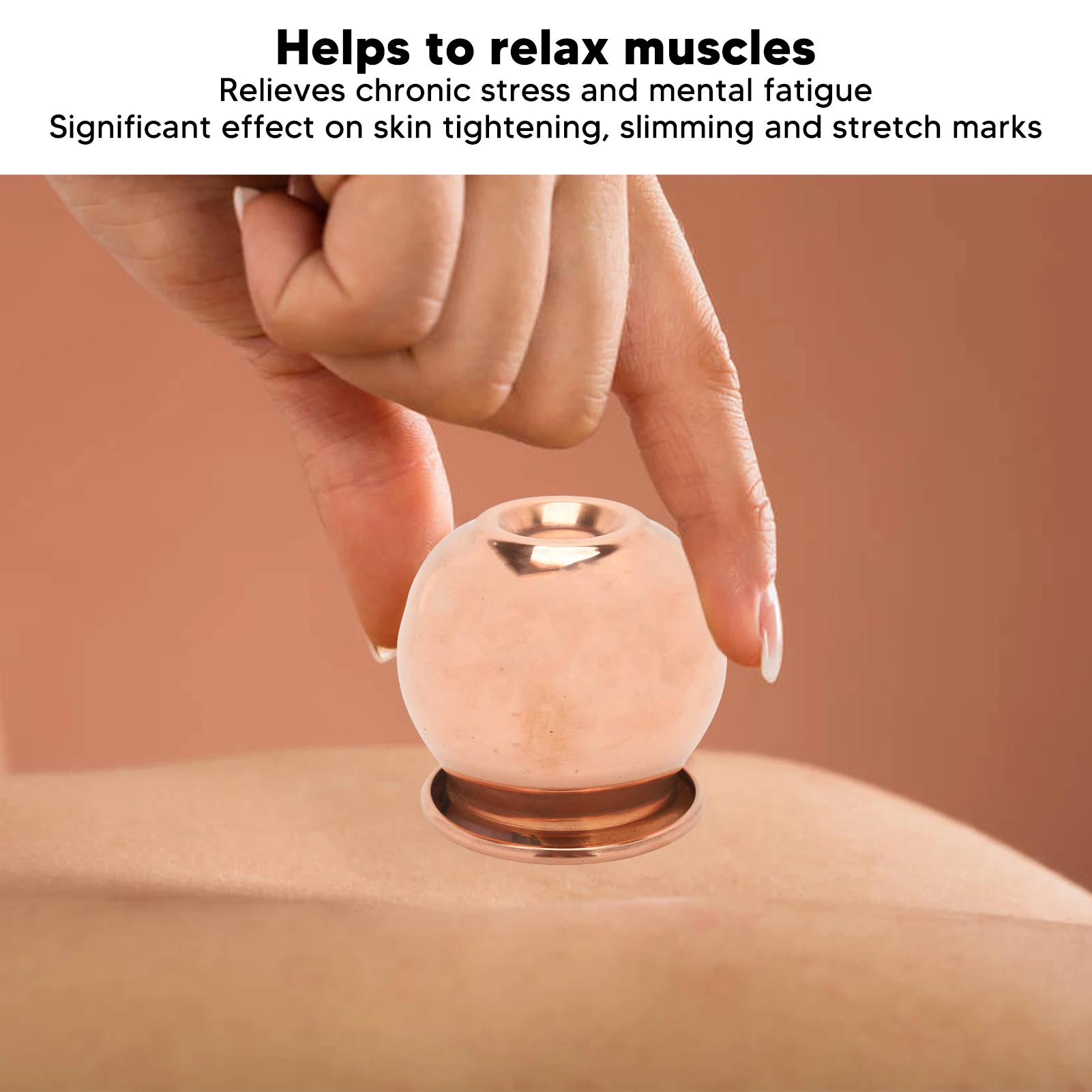 Copper Suction Massage Cup for Chronic Pressure Tightening Skin Copper Wide Mouth Cup for Relaxing Muscles In The Arms and Waist