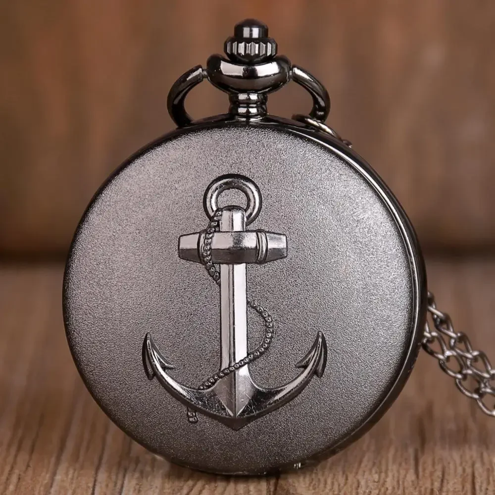 Top Tema del film Orologi Pirati dei Caraibi Collana Uomo Donna Regali per bambini Orologio da tasca al quarzo Anchor Seaman XH3014