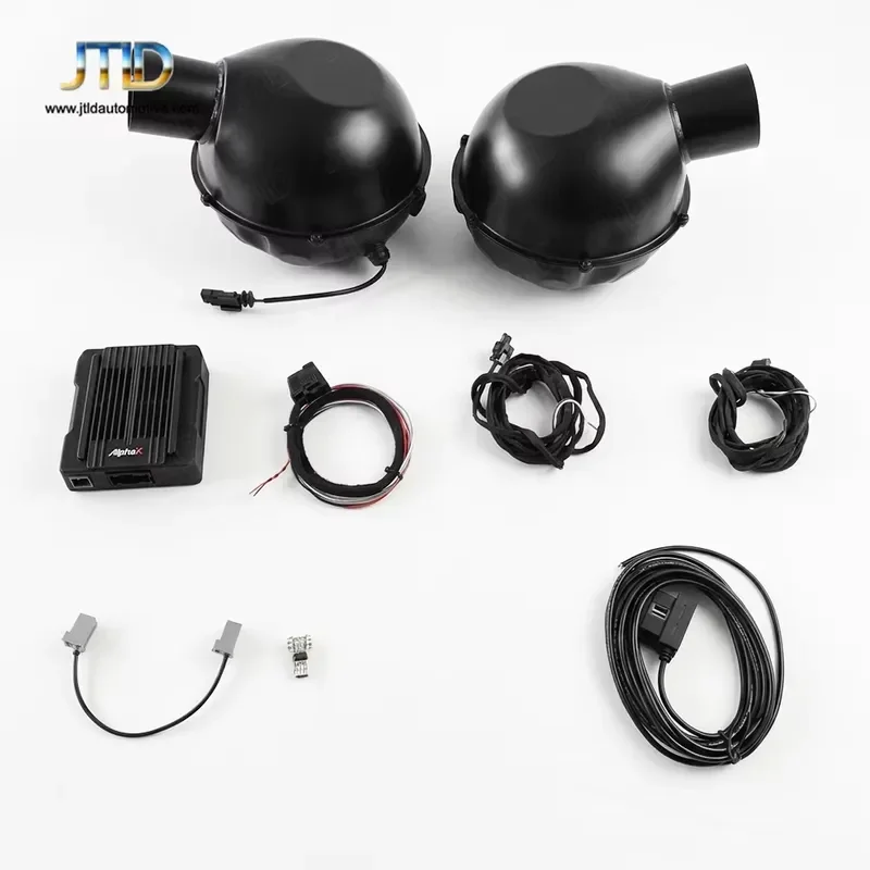 Universal Electronic Exhaust Sound Booster Alphax OBD Kit App Real-Time Valve Control Single Dual Speaker Actuator Muffler