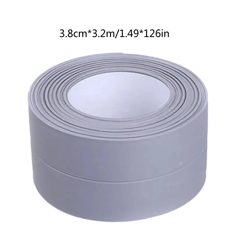 1 roll of waterproof and mold proof toilet sealing strip, kitchen bathroom self-adhesive sealing tape, bathroom waterproof tape