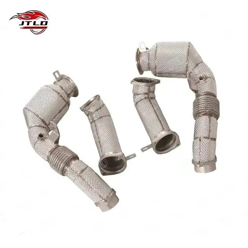 Factory Direct T304 Stainless Steel Downpipe for BMW X6M F96 4.4T | High Flow Exhaust Head Pipe | OEM Fitment Plug and Play