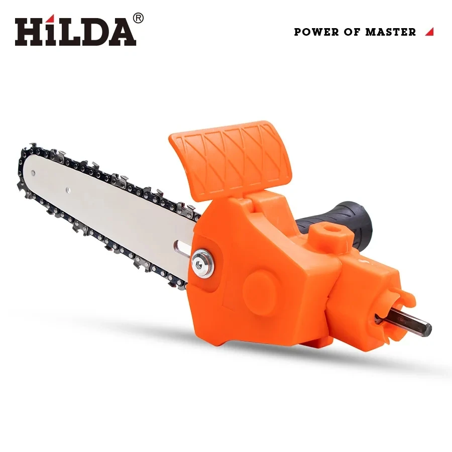 

HILDA 4/6 Inch Electric Drill to Chain Saw Adapter Portable Conversion Head Kit for Woodworking and Pruning