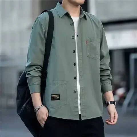 

Spring Autumn Men's Non Ironing Long Sleeve Shirt Casual Loose Slim Fitting Elegant Social Shirts For Men Blouse