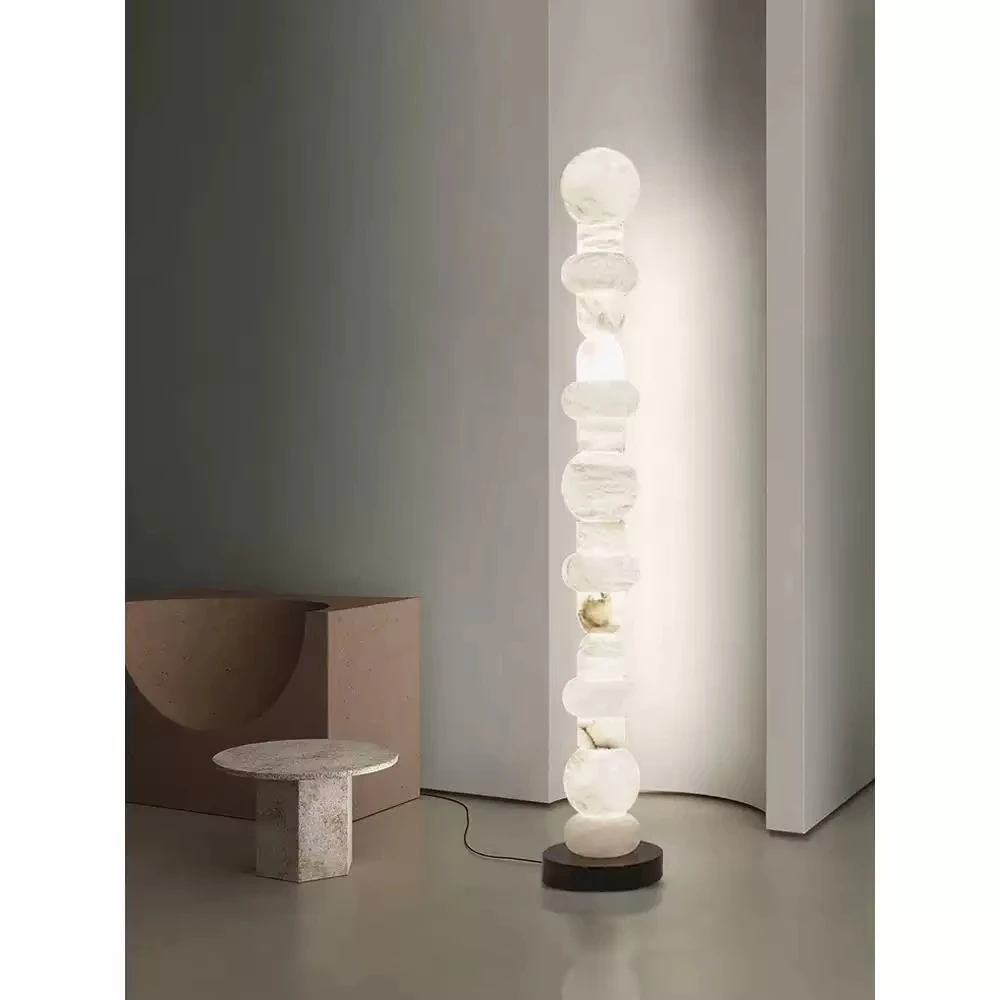 Nordic Art Floor Lamp Room Decoration Light Living Room Bedroom Marble Standing Lamp Restaurant Dimmable Mood Light Led Lighting