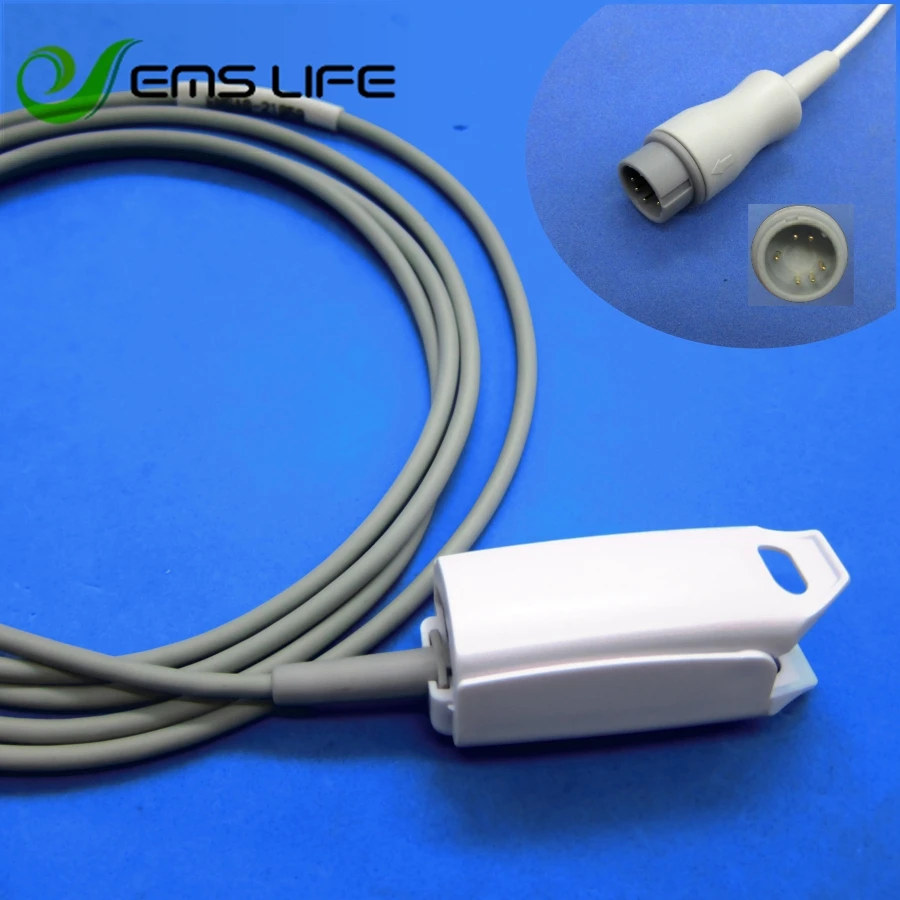 Reusable adult finger soft spo2 sensor for  zoncare analog patient monitor