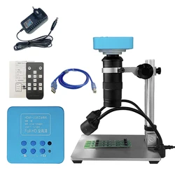 1080P HDMI Digital Industrial Microscope for Electronic Soldering Microscope Camera USB LED Ring Light Professional Repair