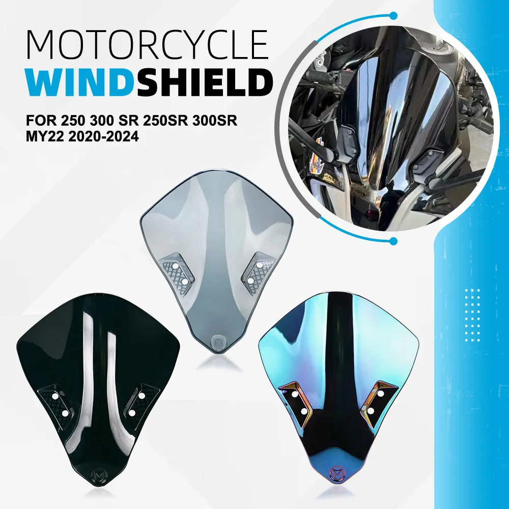 

Motorcycle Windshield For CFMOTO 250 300 SR 250SR 300SR MY22 2020 2021 2022 2023 2024 Motorcycle Windscreen Windproof Deflector