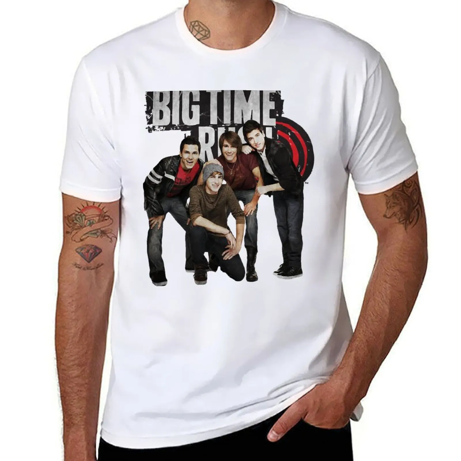 

Logo big time vinatge posteR T-Shirt cotton tshirt 100% man t shirt designer T-Shirt