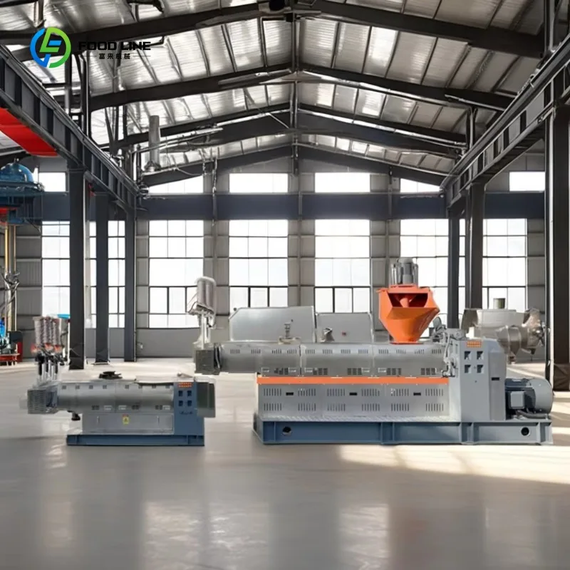 PE PP Plastic Film Double Stage Recycling Extruder Pelletizing Granules Making Machine Vending Sale Support Custom