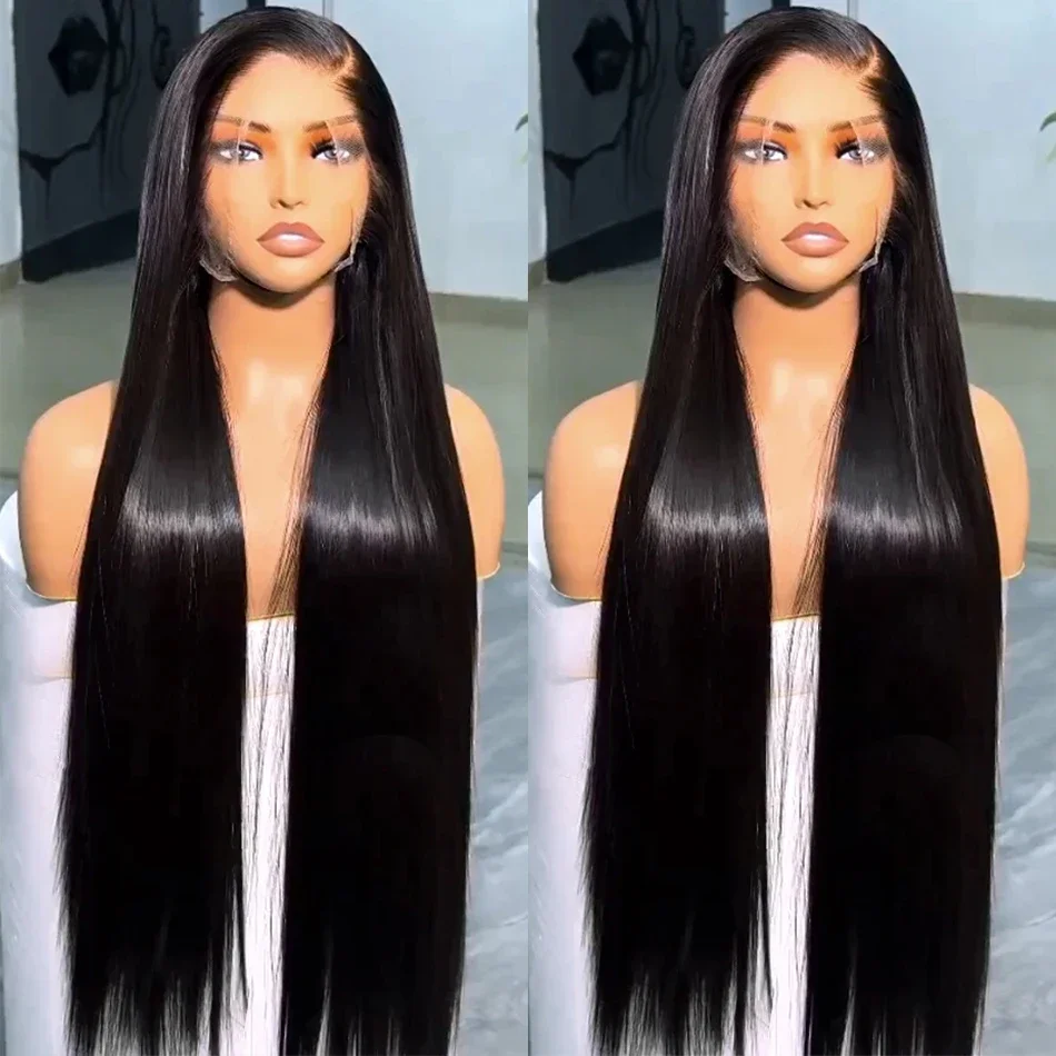 13x4 13x6 Bone Straight Human Hair Lace Front Wigs Pre Plucked Glueless Brazilian HD Transparent 4X4 Lace Closure Wig For Women