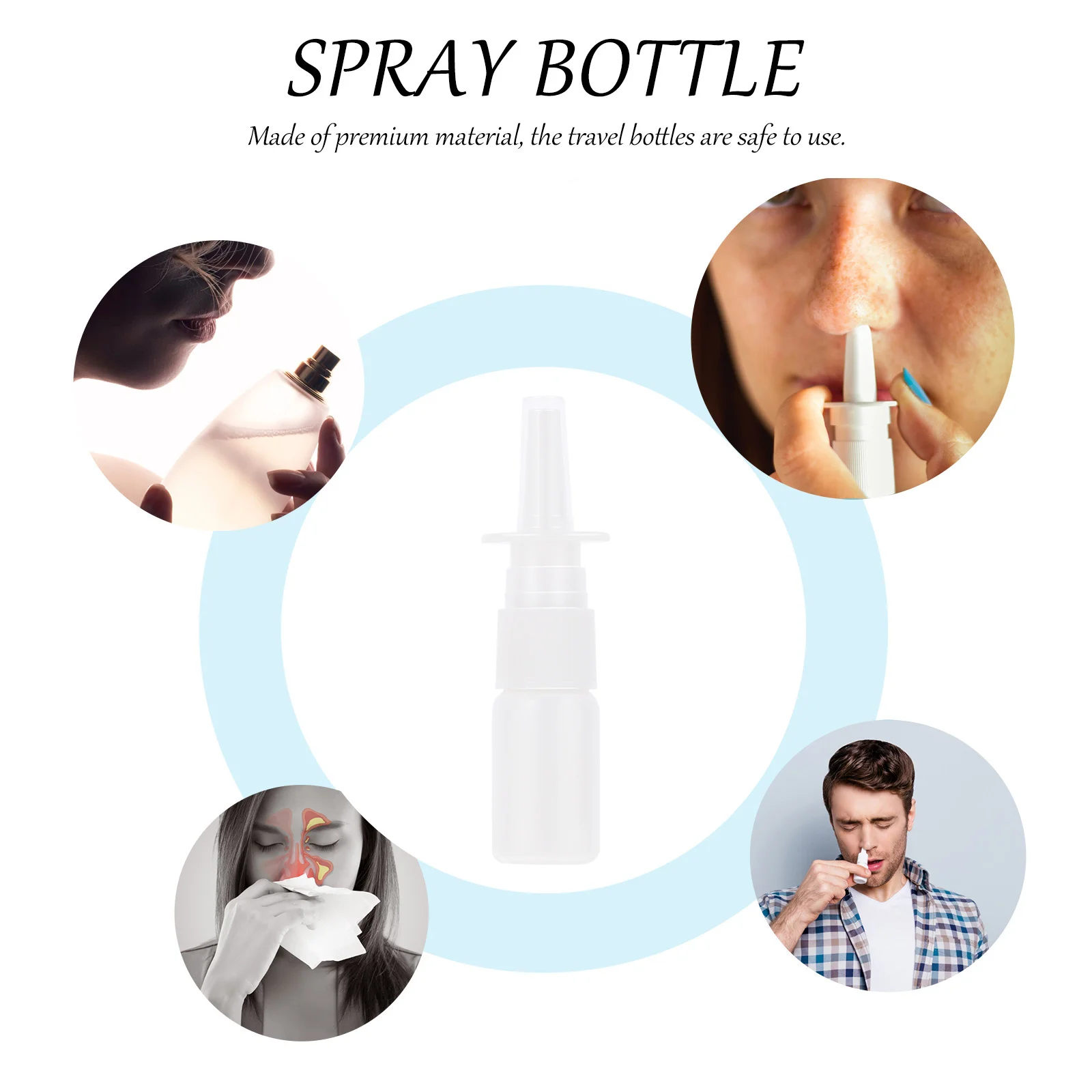 ขวดสเปรย์ 20 ชิ้น ขนาด 10 มล. แบบเติมได้ พกพาสะดวก ขวดพลาสติกขนาดเล็กสำหรับเดินทาง ใช้ภายนอกอาคาร อุปกรณ์ดูแลผิว