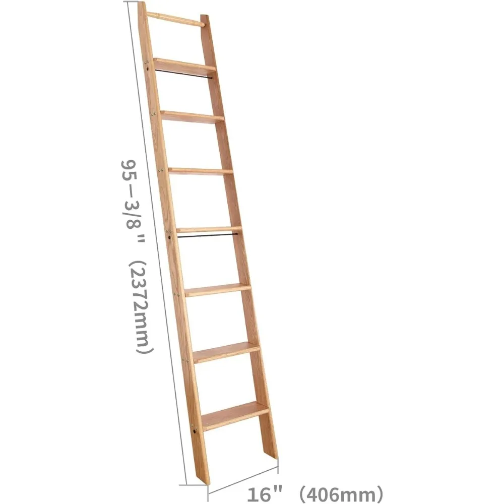 96 Inch Library Ladder,Multi-Use for Loft Stairs/Bookshelf(Sliding Hardware is not Included)