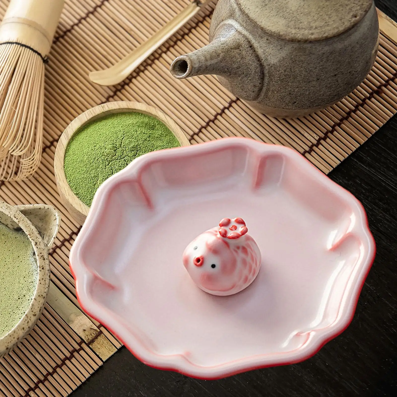 Bubble Fish Statue Cute Incense Holder Figurine Tea Pet Tea Accessories Gift