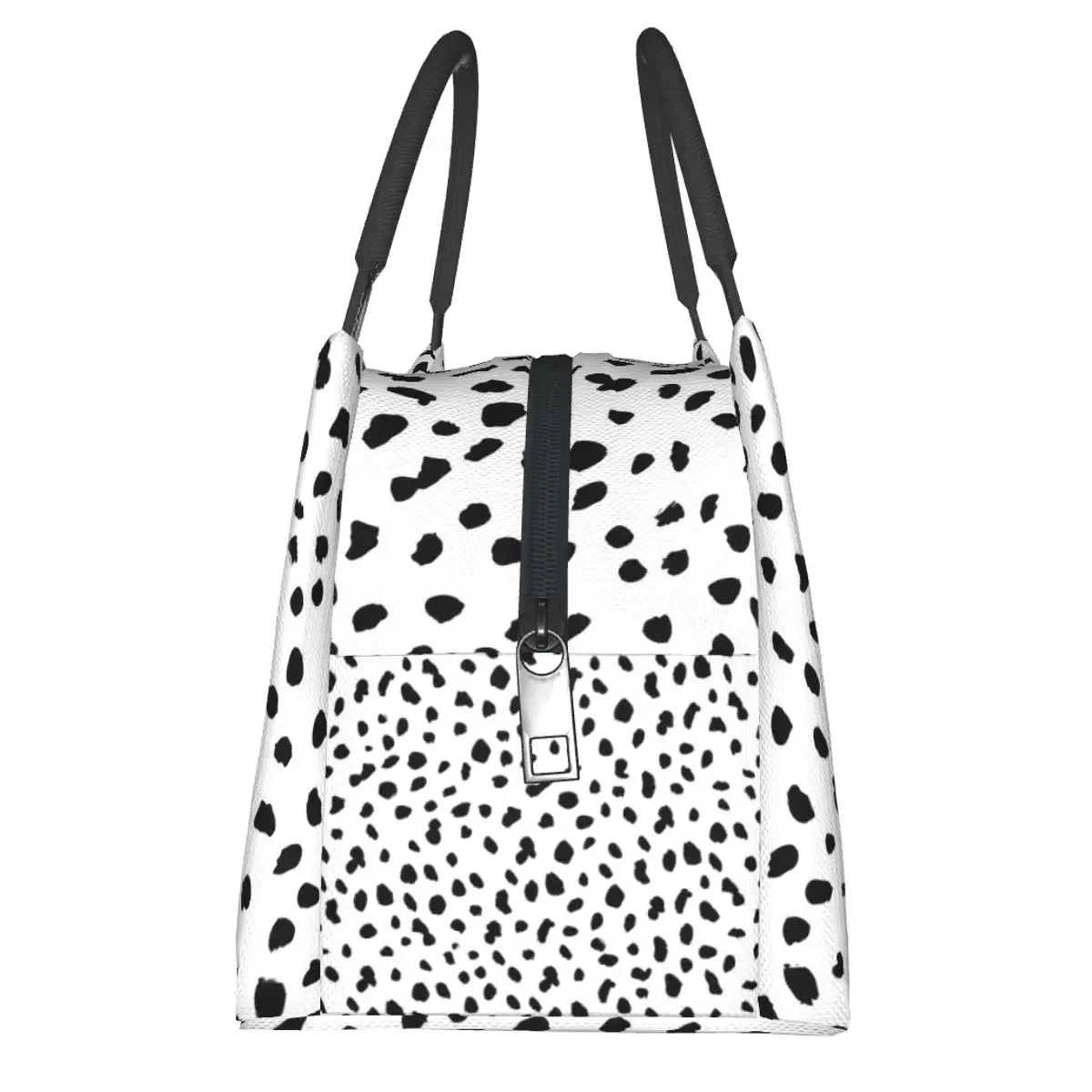 Dalmatian Dog Print Lunch Bag Black and White Portable Insulated Lunch Box School Print Cooler Bag Fashion Oxford Tote Food Bags image 3