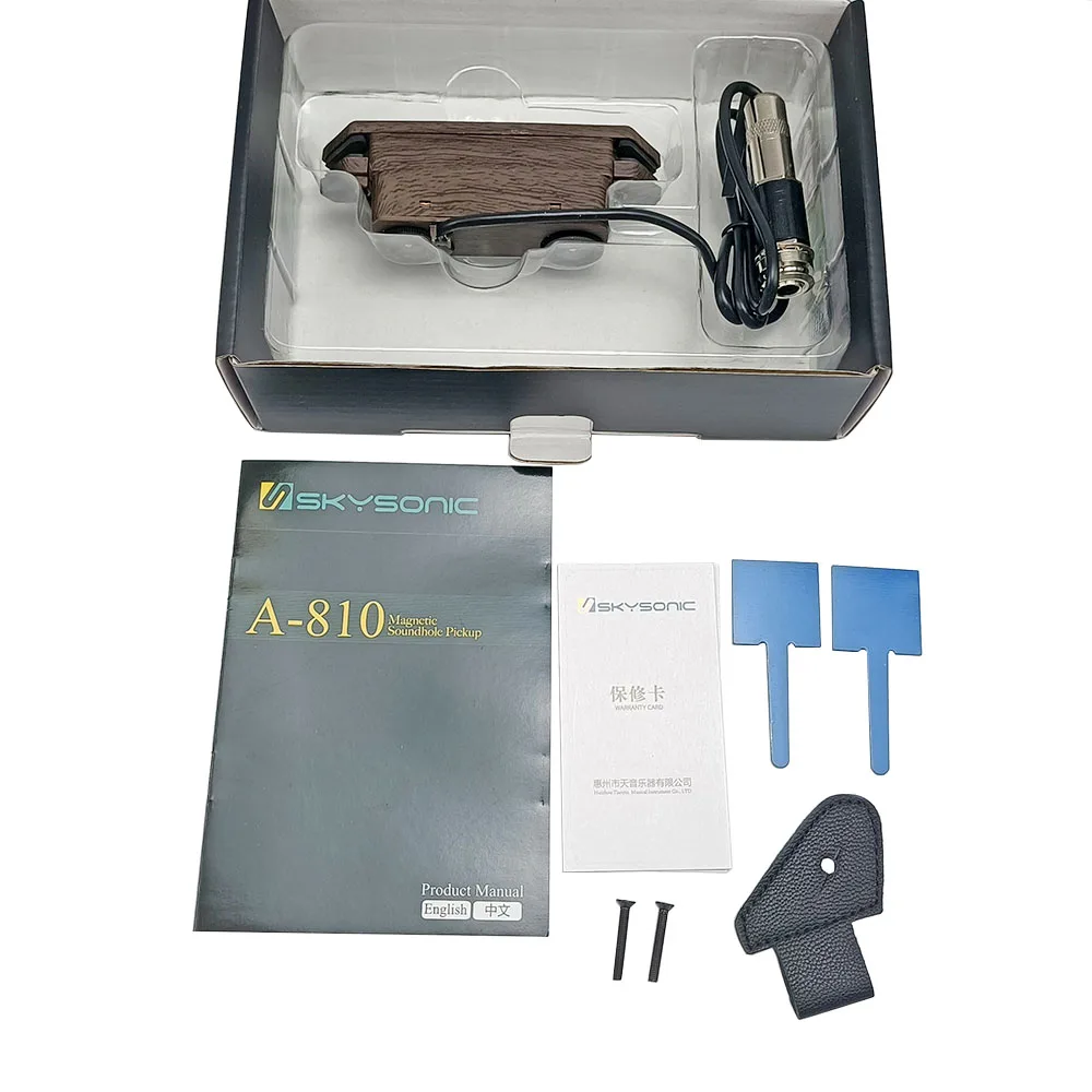 A-810 Skysonic ギターピックアップ パッシブアコースティックギター サウンドホールピックアップ ハムバッカー クリアサウンド トーンとボリュームコントロール付き