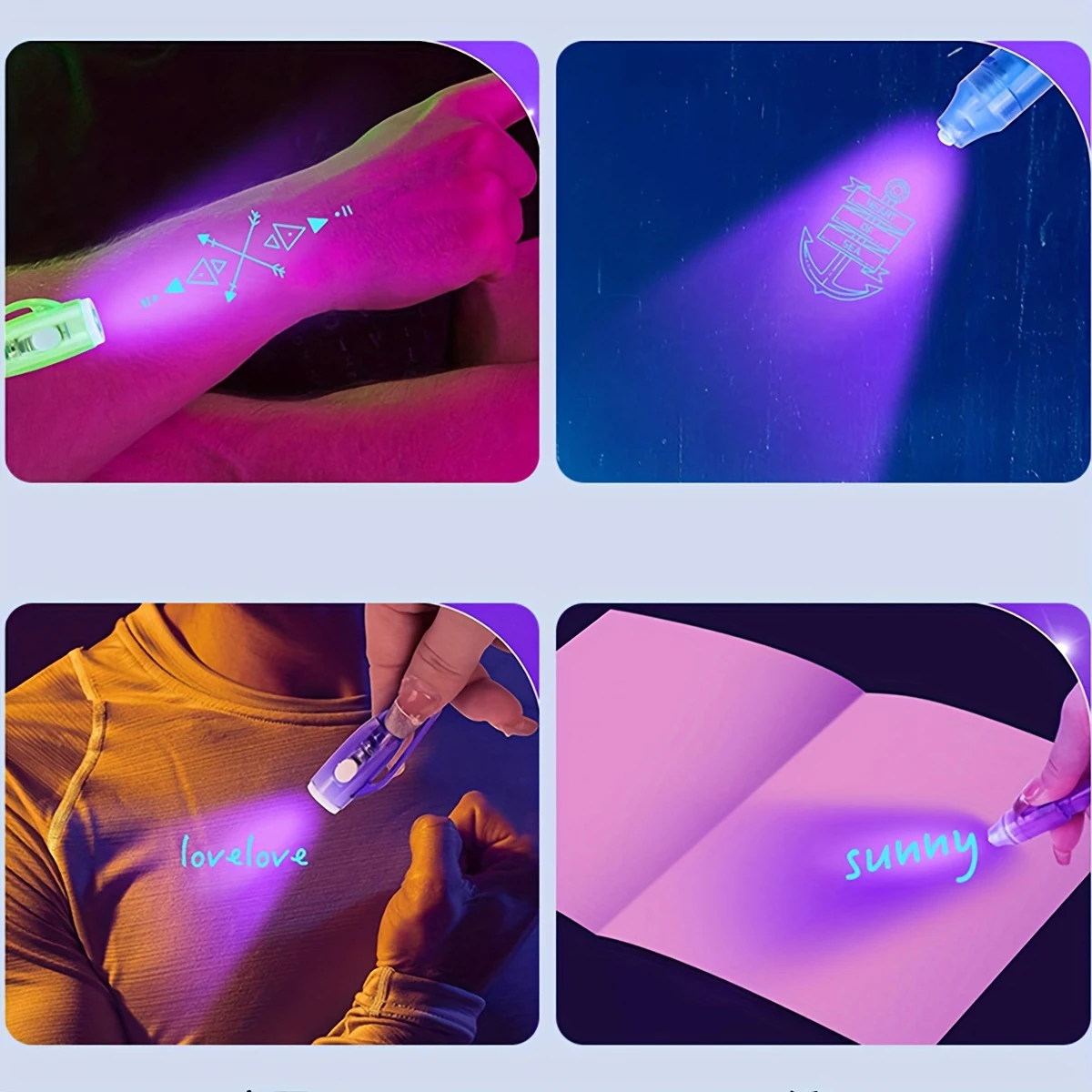 7 PCS Invisible Ink Pen with Light Invisible Pen Funny Glitter Pens Magic Marker Pen for Secret Message