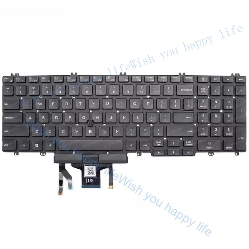 LULU New US Backlit Keybaord For Dell Latitude 5500 5510 Precision 3540 3550 0THDMY