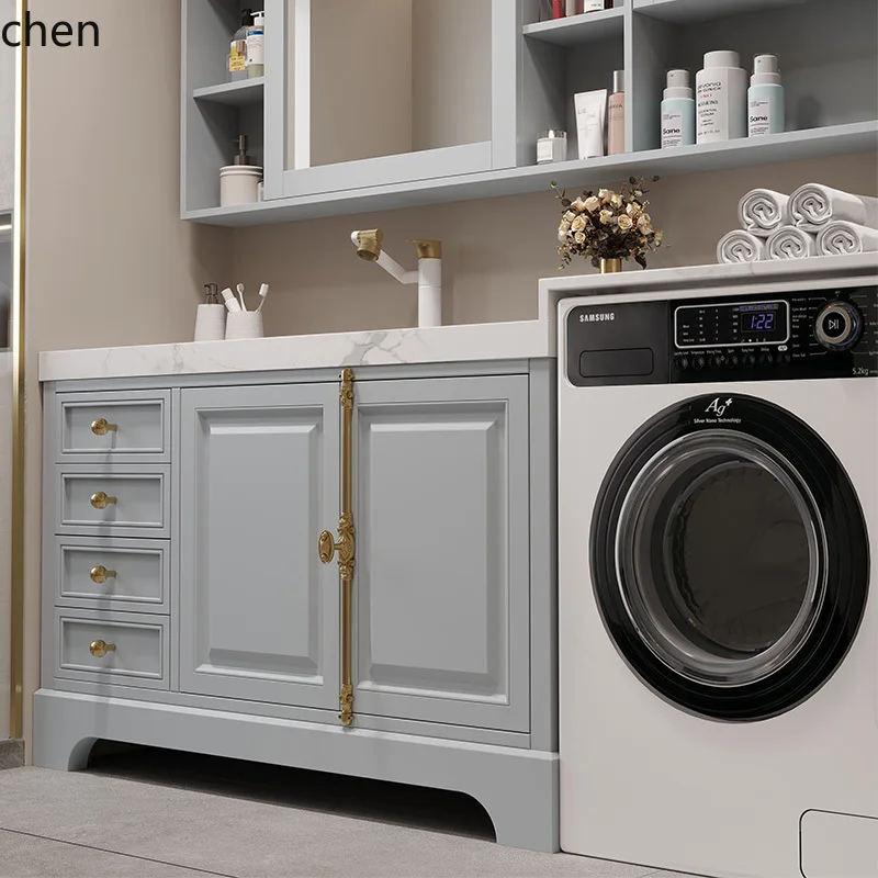 

X5-15 rock slab washing machine integrated bathroom cabinet combined bathroom hand washing basin cabinet