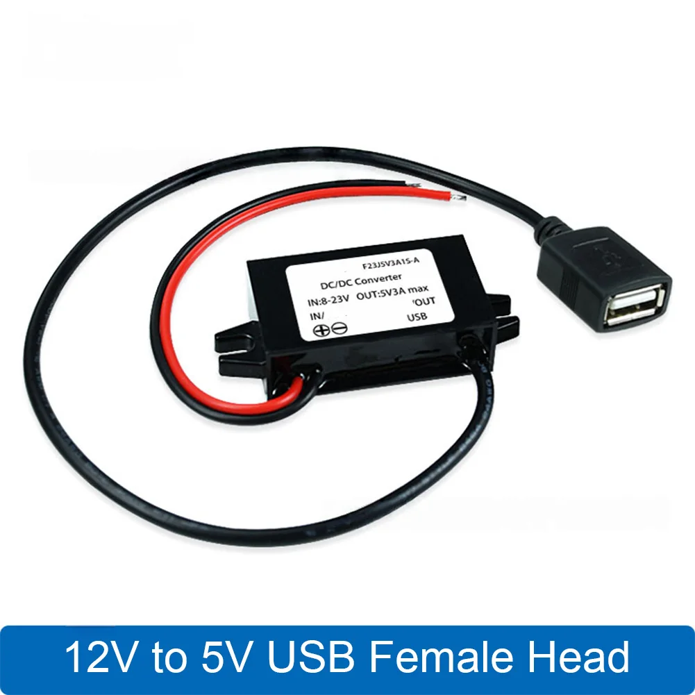 Car Charger Adapter 12V To 5V Adapter Conversion Efficiency 96 Input Voltage Range 8-32V DC 12v To 5v Converter For Car