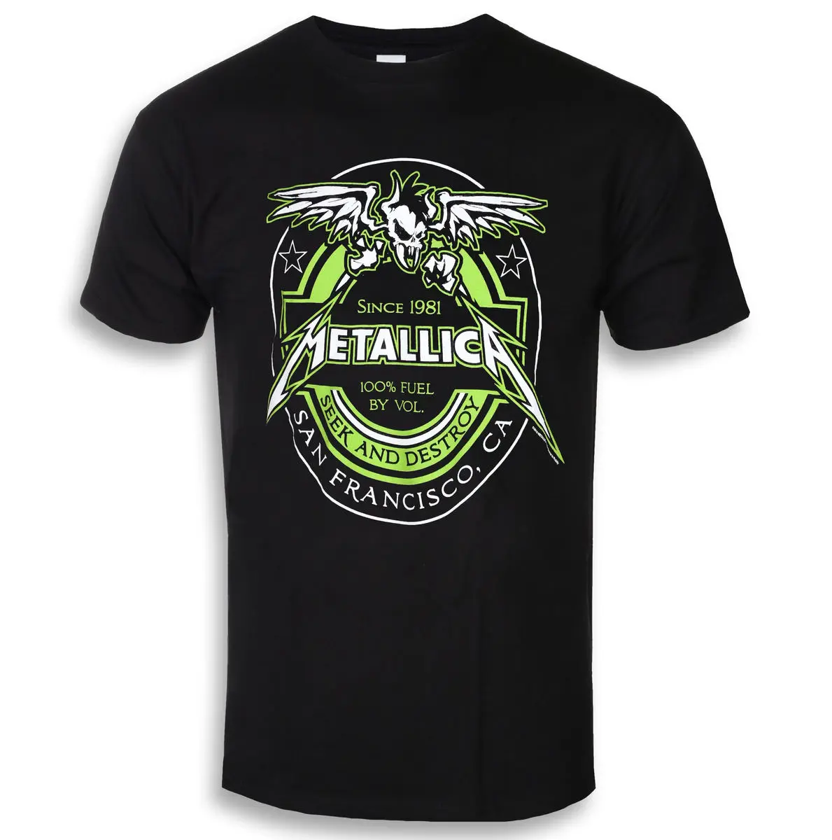 Metallica - Fuel  Pattern Print T-Shirt - Street Casual T-Shirt for Heavy Metal Band - Suitable for Men and Women