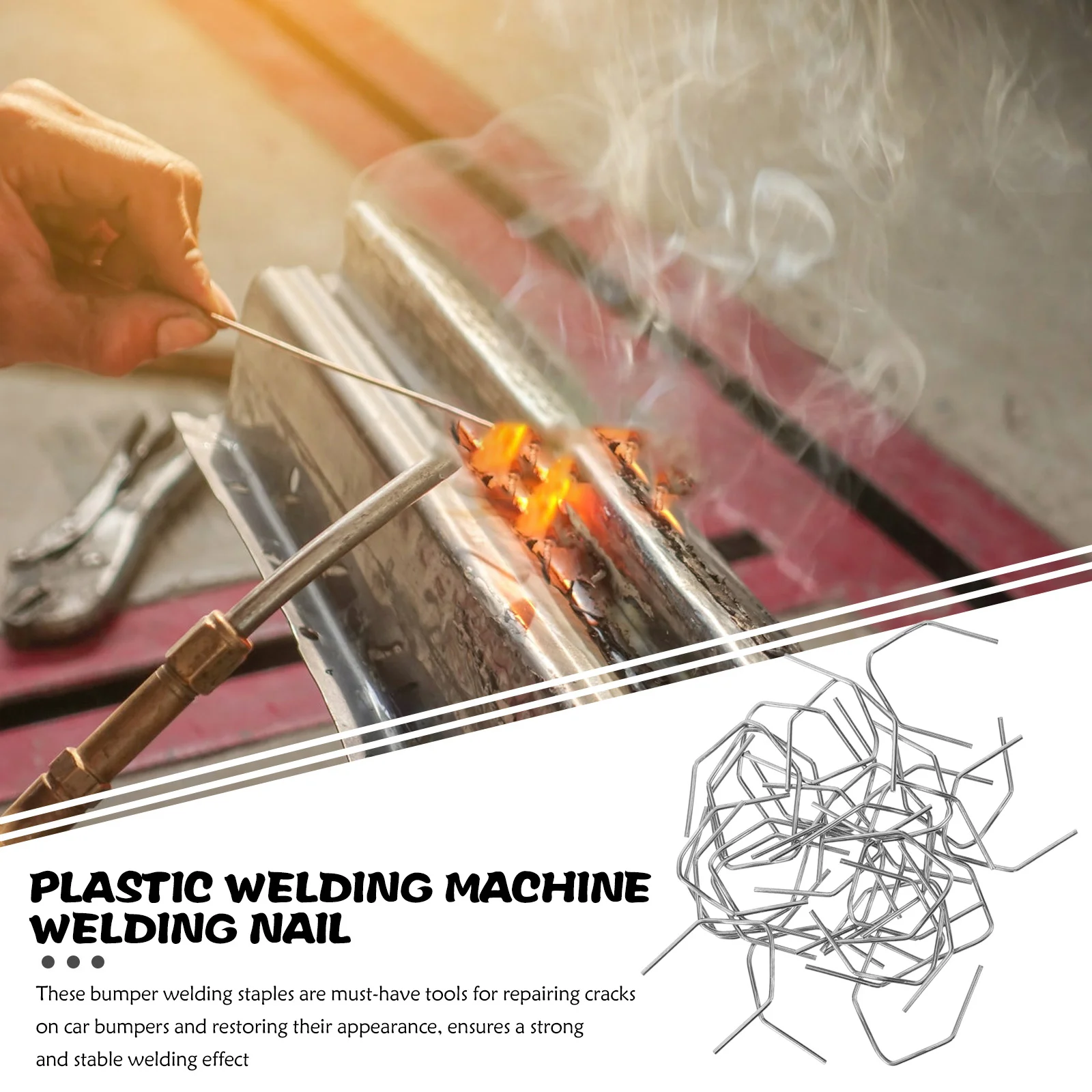 

200pcs Plastic Welding Staples Bumper Repair Tools Automotive Wave Welder Staples Car Vehicle Repair Kits Sturdy Welding Wire