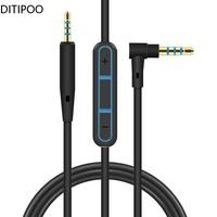 2.5mm to 3.5mm Audio Cable For Bose QC25 35/OE 2/OE 2i/AE2Quiet Comfort Headphone Cable With Microphone Cable for Iphone Android