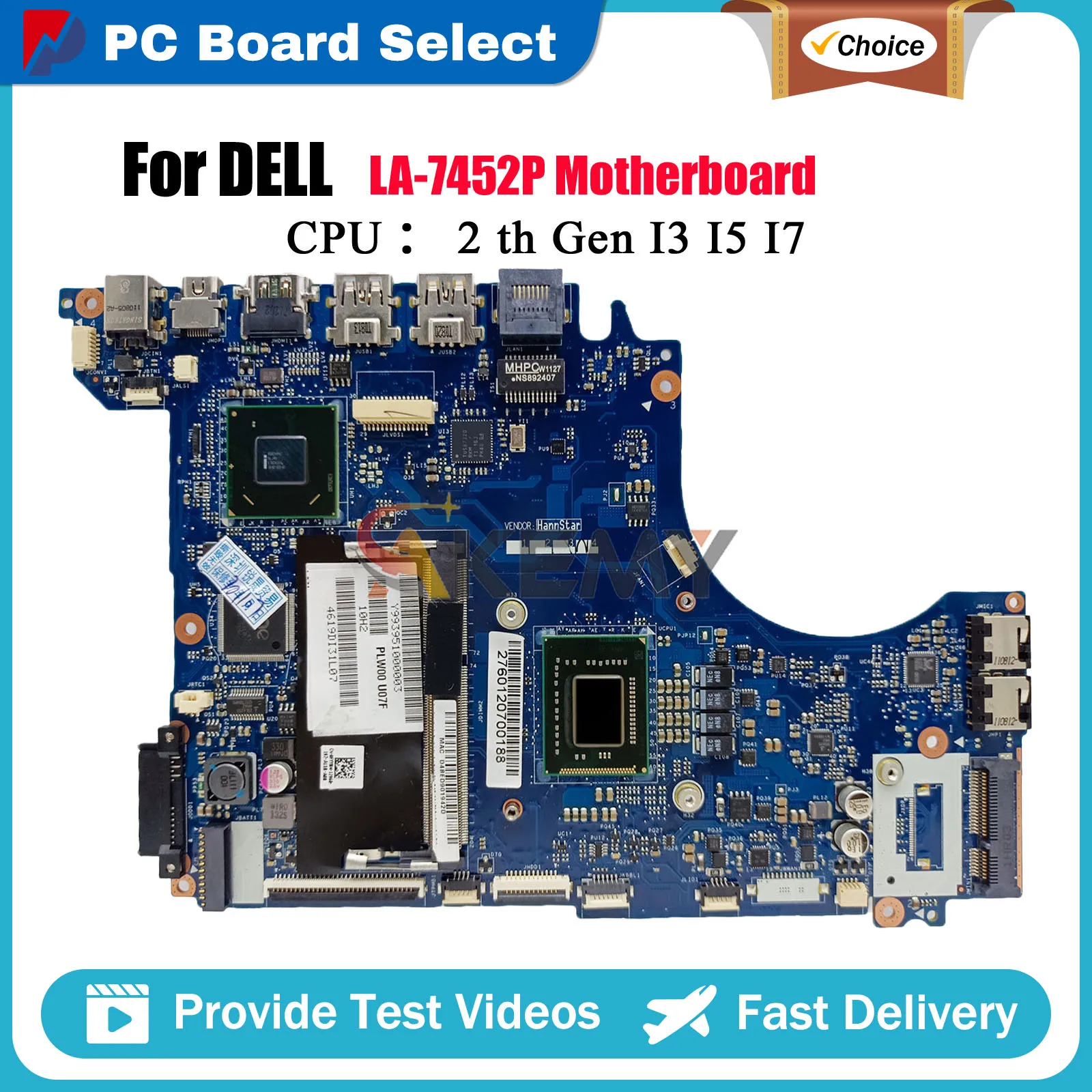 

Материнская плата для ноутбука DELL XPS 14Z L412Z CN-0V83FX CN-0FYY8M с процессором i5 i7 PLW00 LA-7452P протестирована нормально