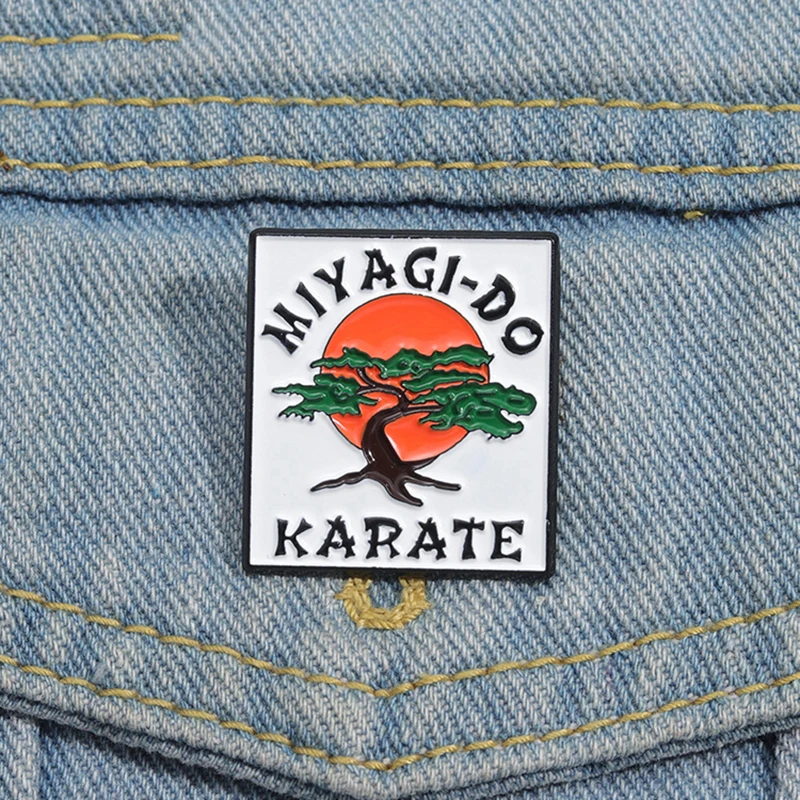 Miyagi-Do Karate Enamel Pins Custom Martial Arts Fan Brooches Lapel Badges Cartoon Jewelry Gift for Kids Friends