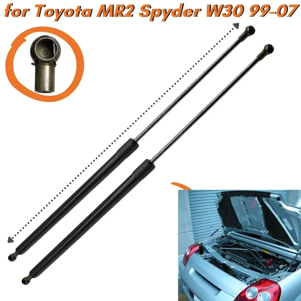 

Qty(2) Rear Hood Struts for Toyota MR2 Spyder W30 1999-2007 REAR Bonnet Gas Springs Shock Absorbers Lift Supports Strut Bars