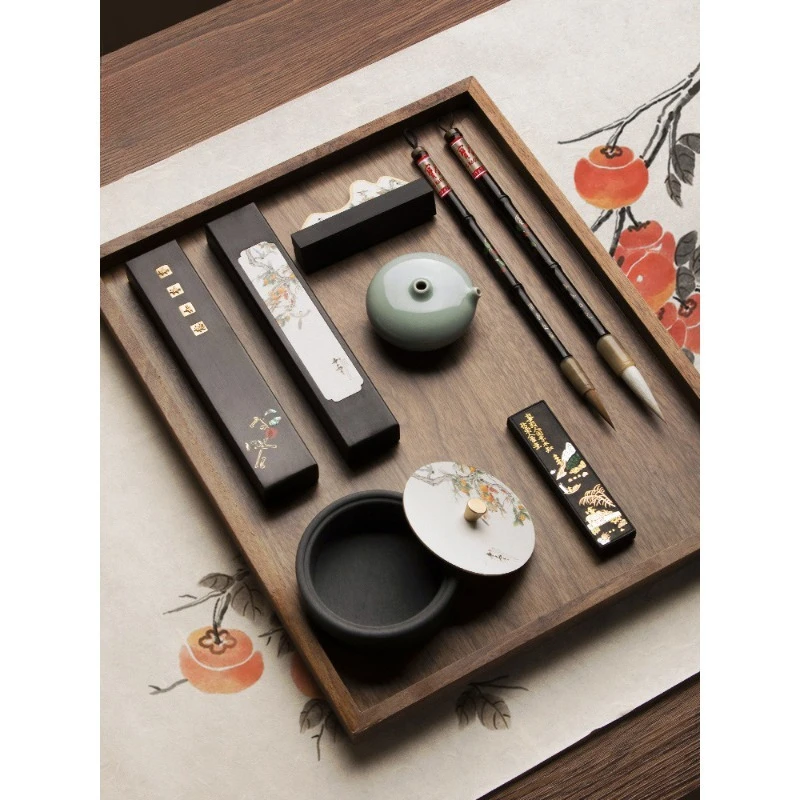 Study Four Treasures Gift Box Shanlian Lake Pen, Ink Paper and Inkstone High-end Gift Box Set