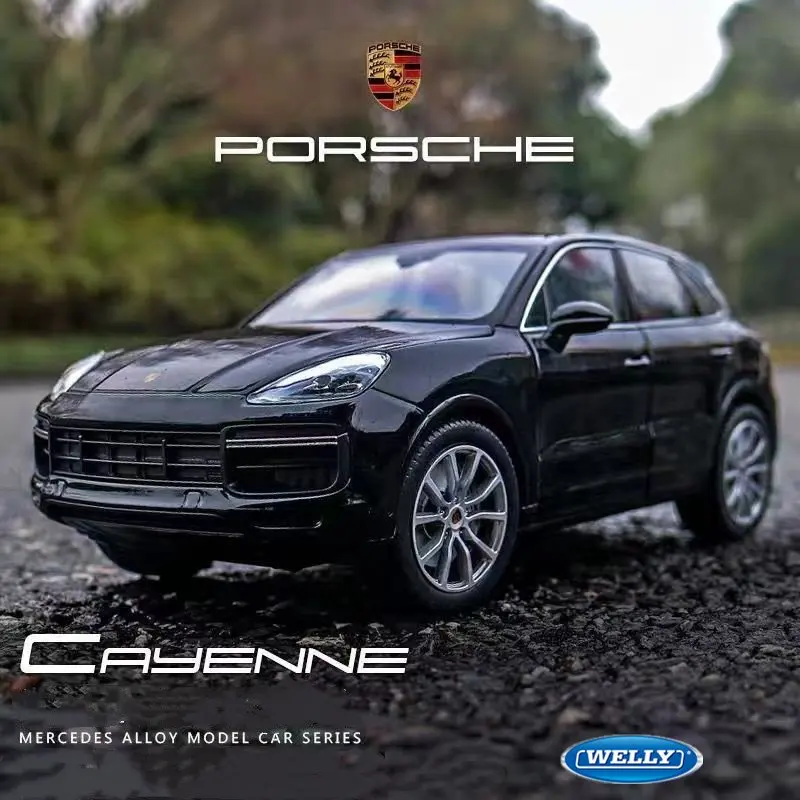 

WELLY 1:24 Porsche Cayenne Turbo SUV литые автомобили, металлическая модель автомобиля, миниатюрная модель автомобиля, игрушки для детей, подарки