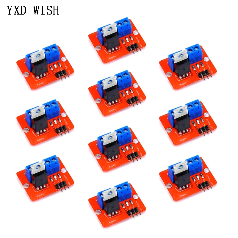 10pcs 0-24V Top Mosfet Button IRF520 MOS Driver Module IRF 520 For Arduino MCU ARM Raspberry pi Driver Board