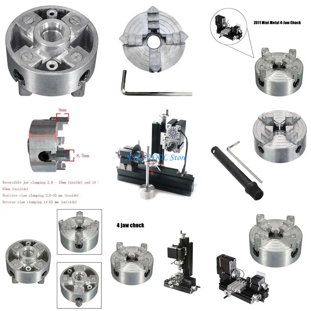 Mandrin à métal réversible indépendant à 4 mâchoires L8RC, accessoires Machine tournage