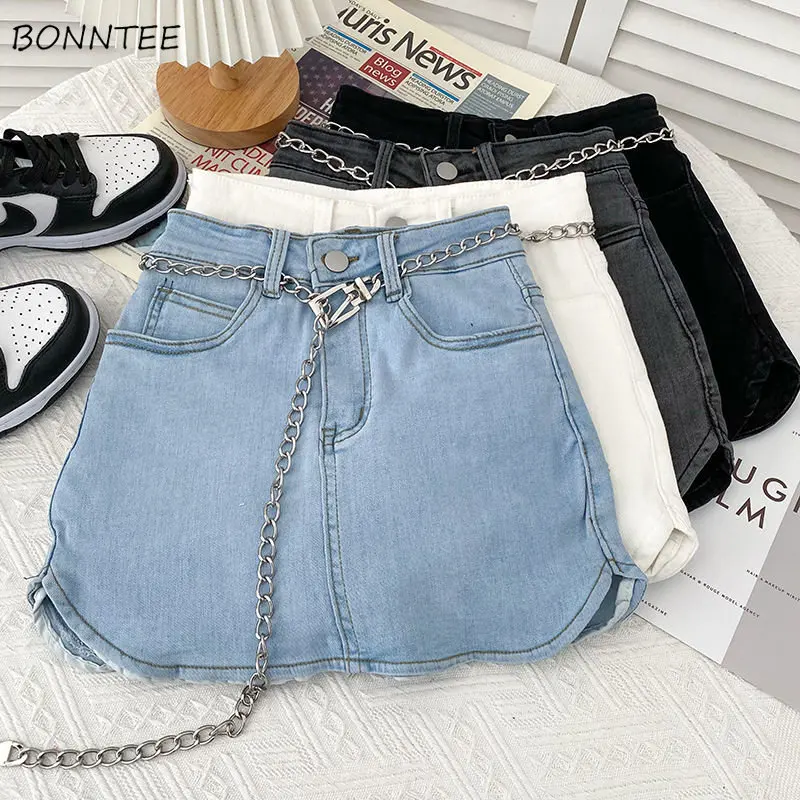 

Mini Denim Skirts Women Summer High Waist Basic Irregular Korean Style All-match Fashion Casual A-line Streetwear Jupe Femme New