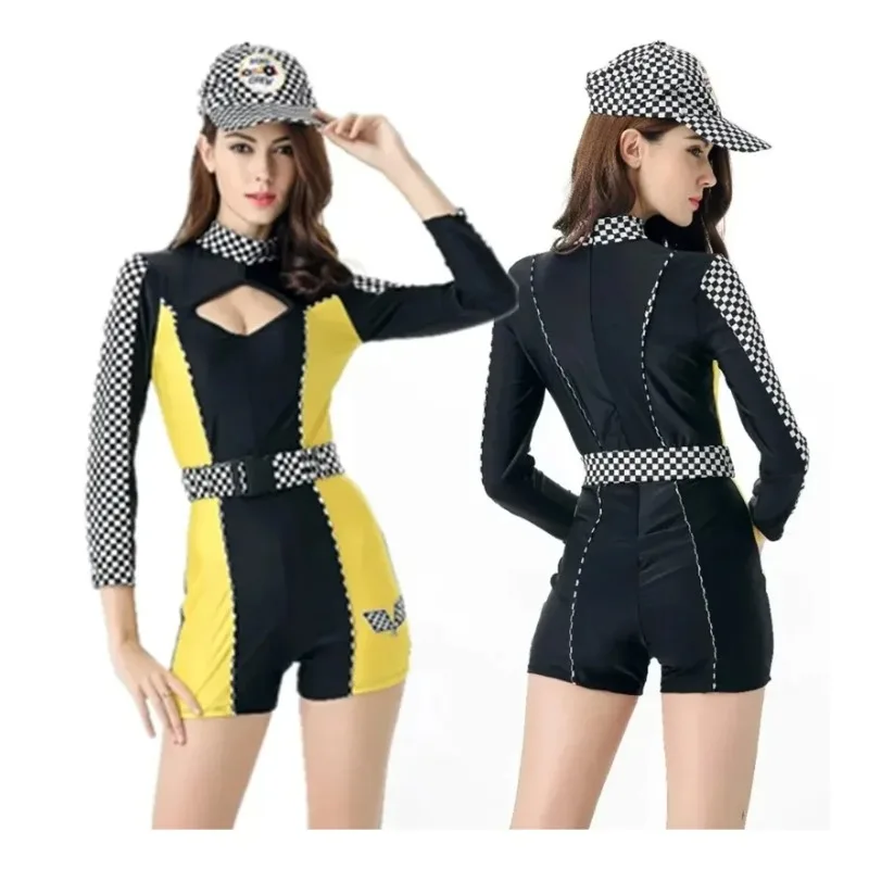 Disfraz Sexy de Piloto de Carreras para Mujer, Mono de Carreras, Uniforme de Piloto, Disfraces de Cosplay